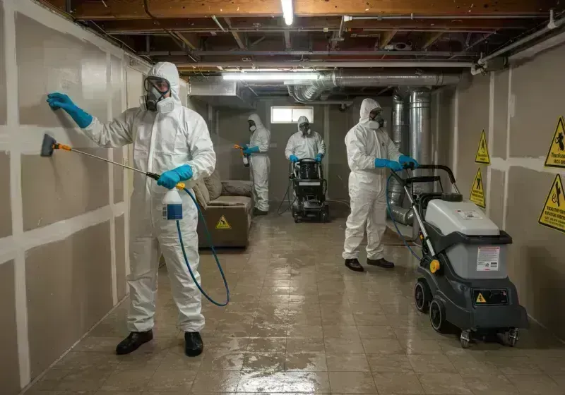 Basement Moisture Removal and Structural Drying process in Buffalo County, SD